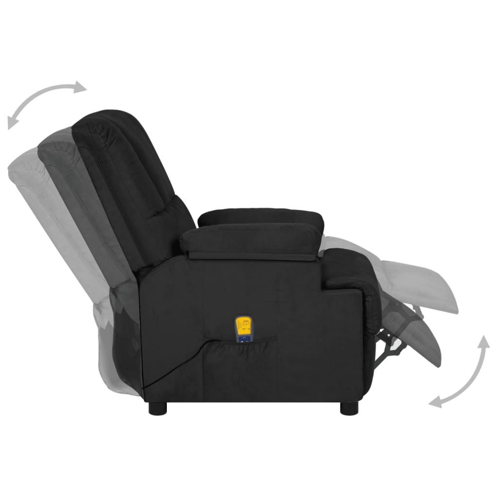 Fauteuil de massage noir tissu microfibre - XIOS