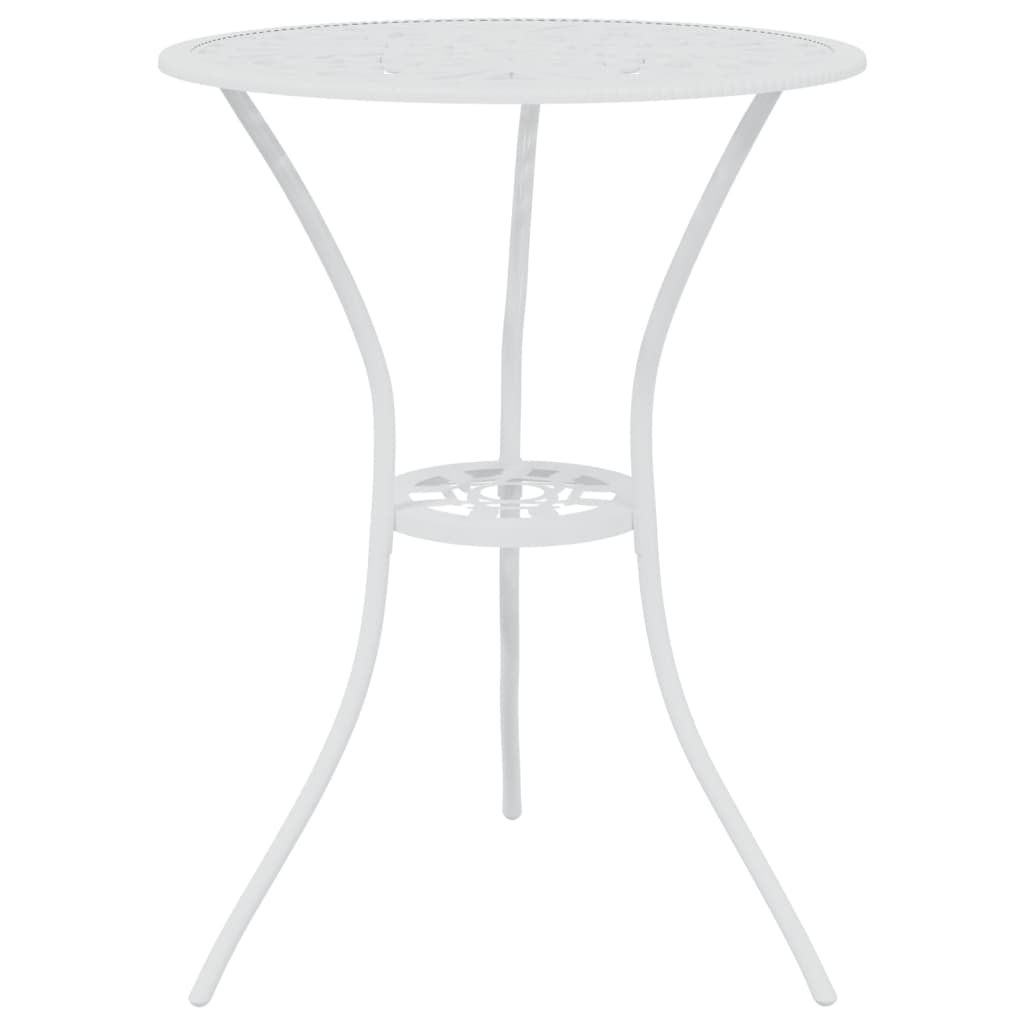 Ensemble de bistro 3 pcs Aluminium coulé Blanc