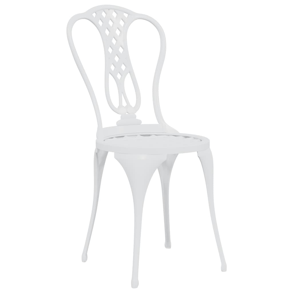 Ensemble de bistro 3 pcs Aluminium coulé Blanc