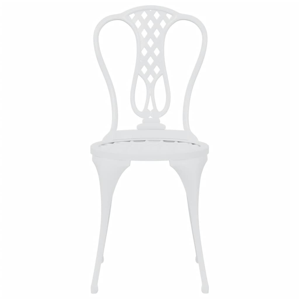 Ensemble de bistro 3 pcs Aluminium coulé Blanc