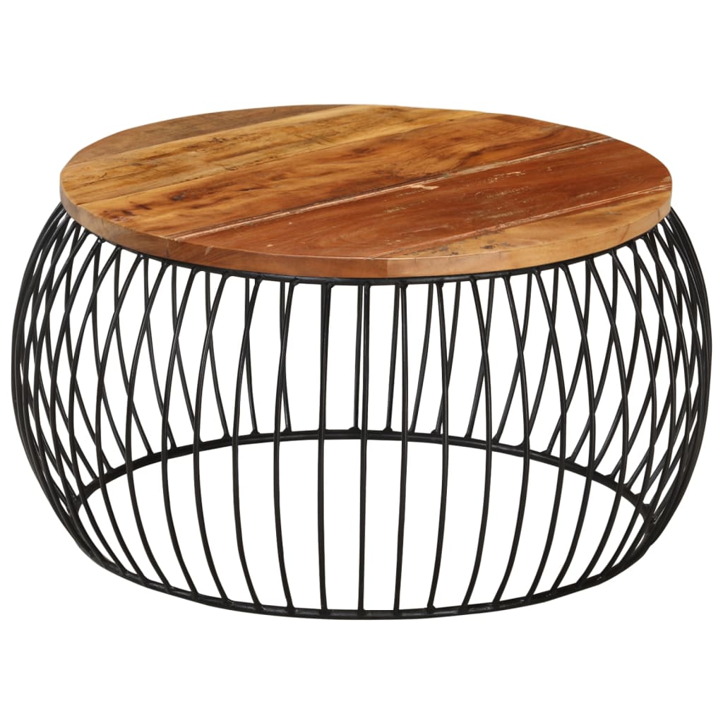 Table basse Ø68 cm Bois de récupération solide - XIOS