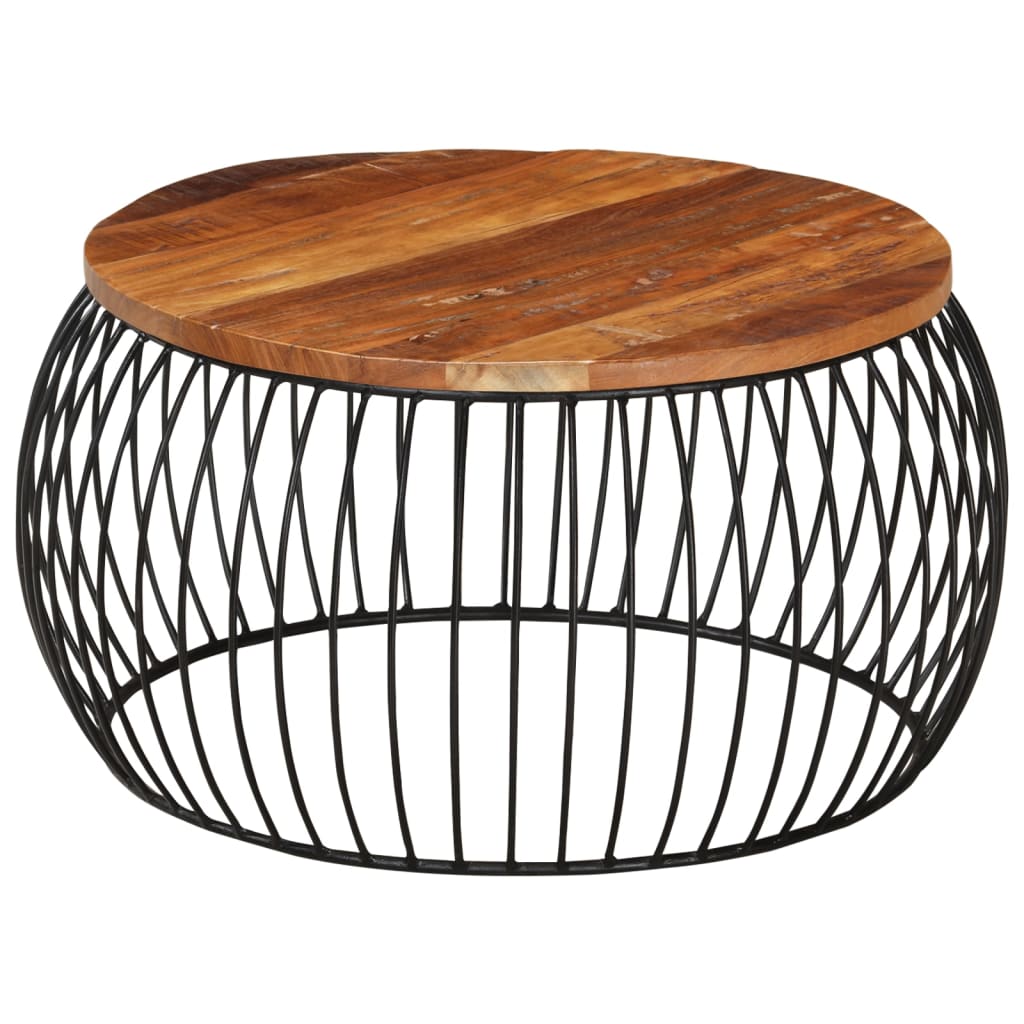 Table basse Ø68 cm Bois de récupération solide - XIOS