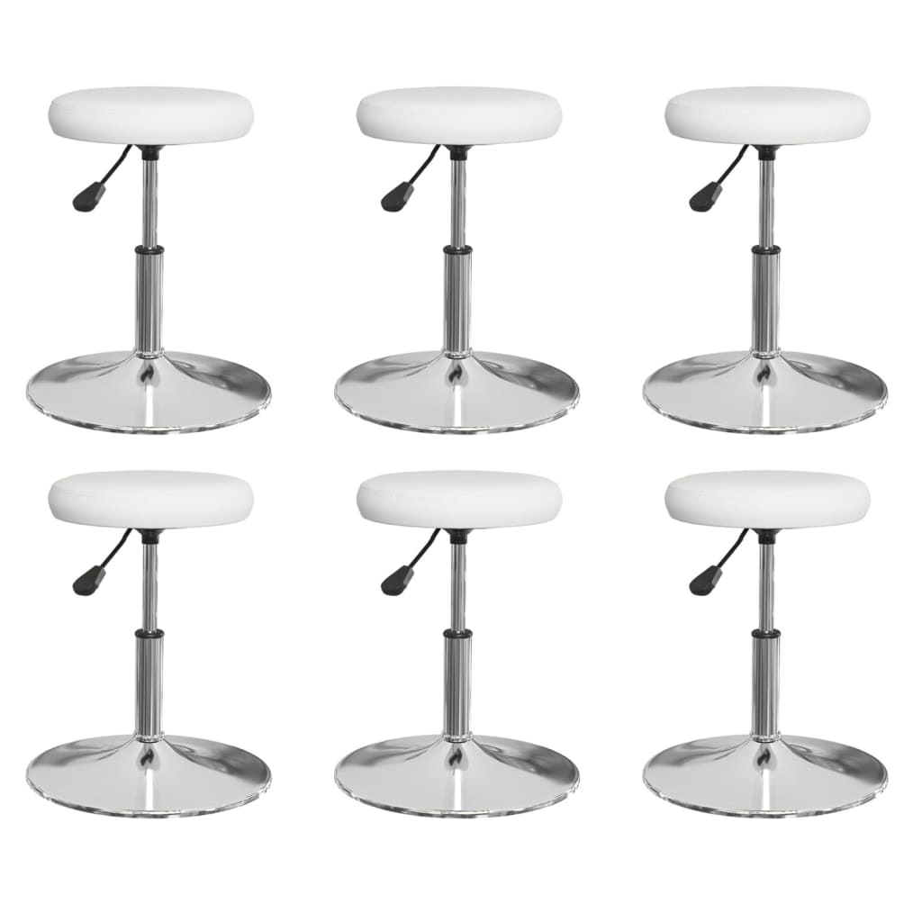 Chaises à manger lot de 6 blanc similicuir - XIOS