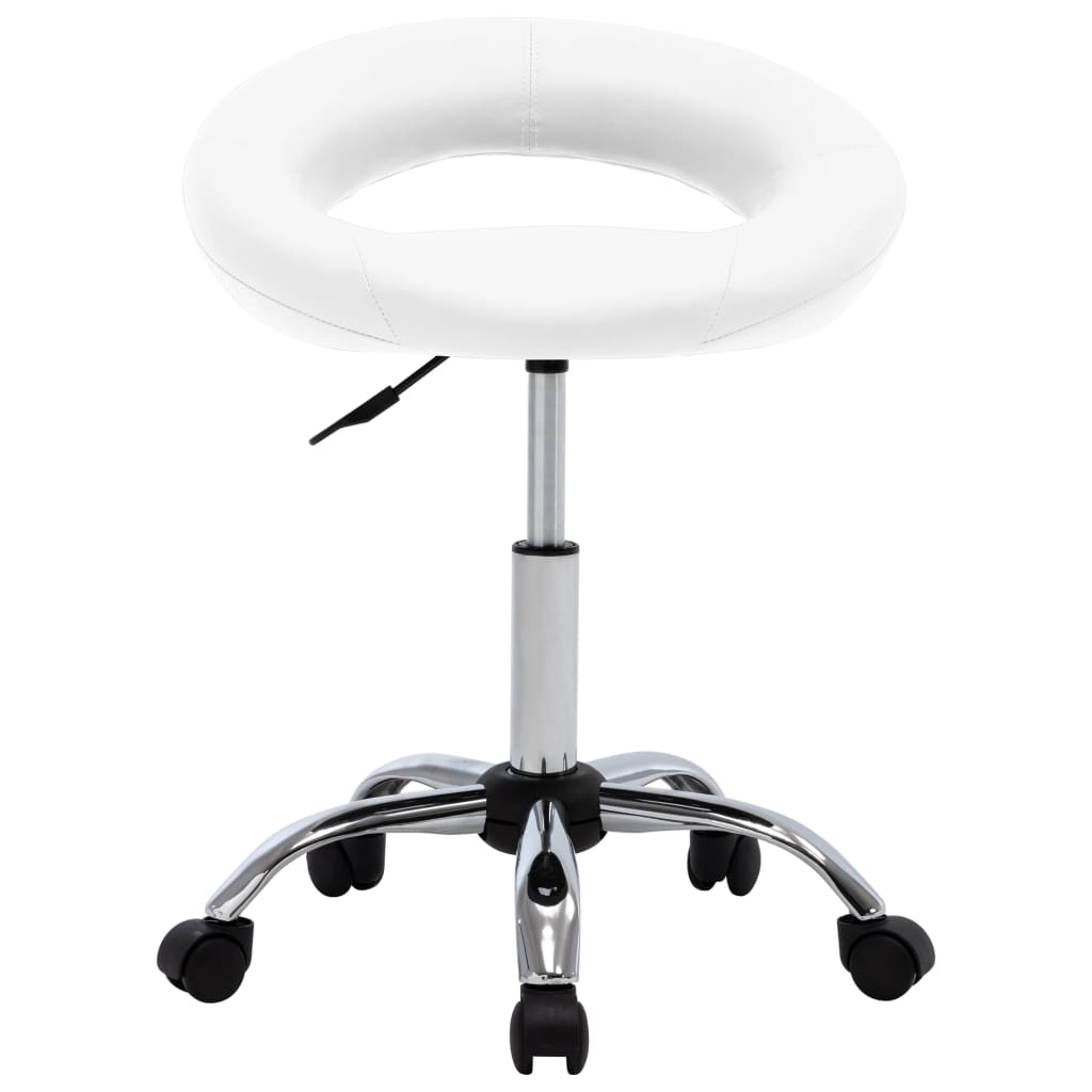 Chaise pivotante à manger Blanc Similicuir - XIOS