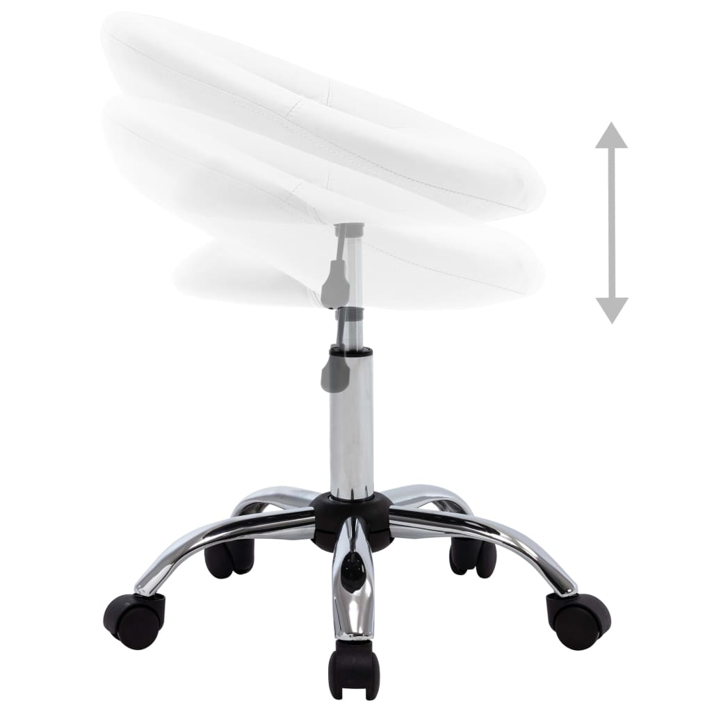 Chaise pivotante à manger Blanc Similicuir - XIOS