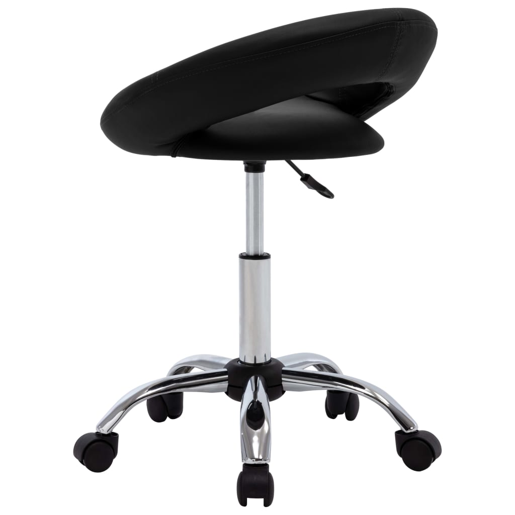 Chaise pivotante à manger Noir Similicuir - XIOS
