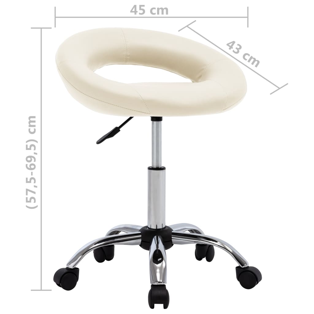 Chaise de salle à manger pivotante Crème Similicuir - XIOS