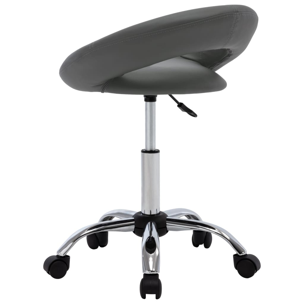 Chaise pivotante de salle à manger Gris Similicuir - XIOS
