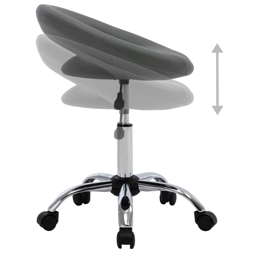 Chaise pivotante de salle à manger Gris Similicuir - XIOS
