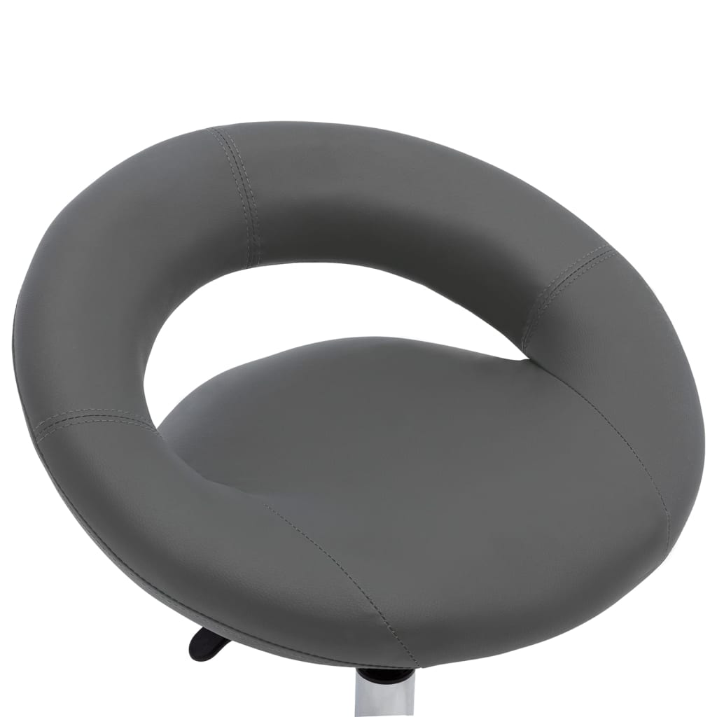 Chaise pivotante de salle à manger Gris Similicuir - XIOS