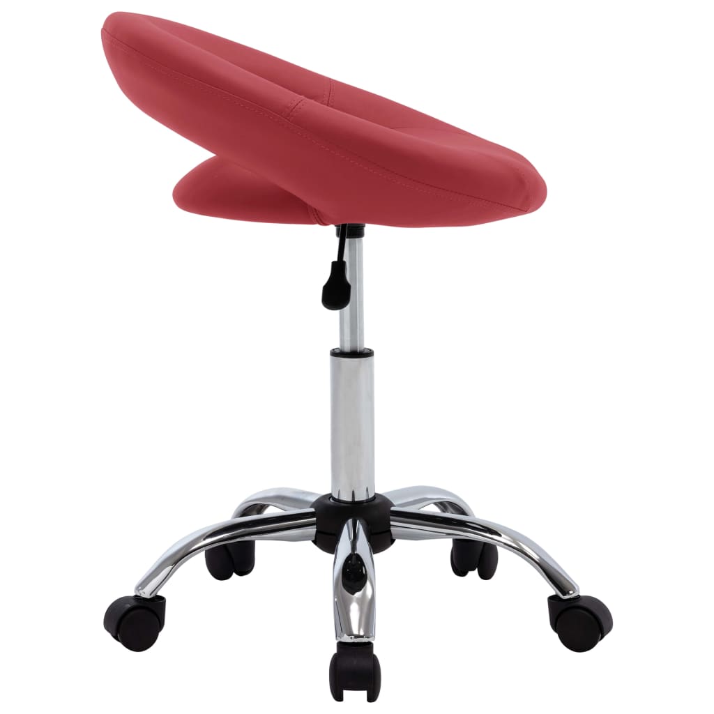 Chaise pivotante à dîner Rouge bordeaux Similicuir - XIOS