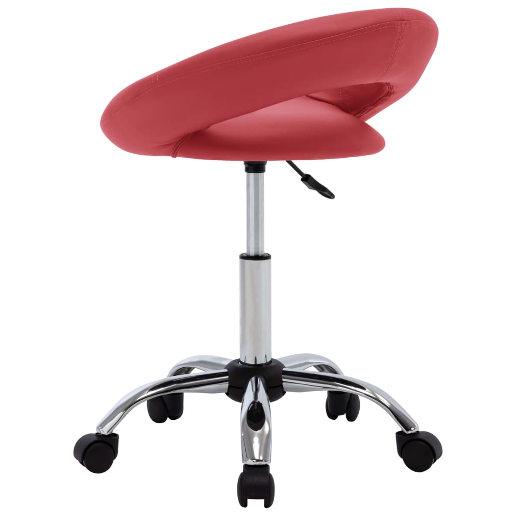 Chaise pivotante à dîner Rouge bordeaux Similicuir - XIOS