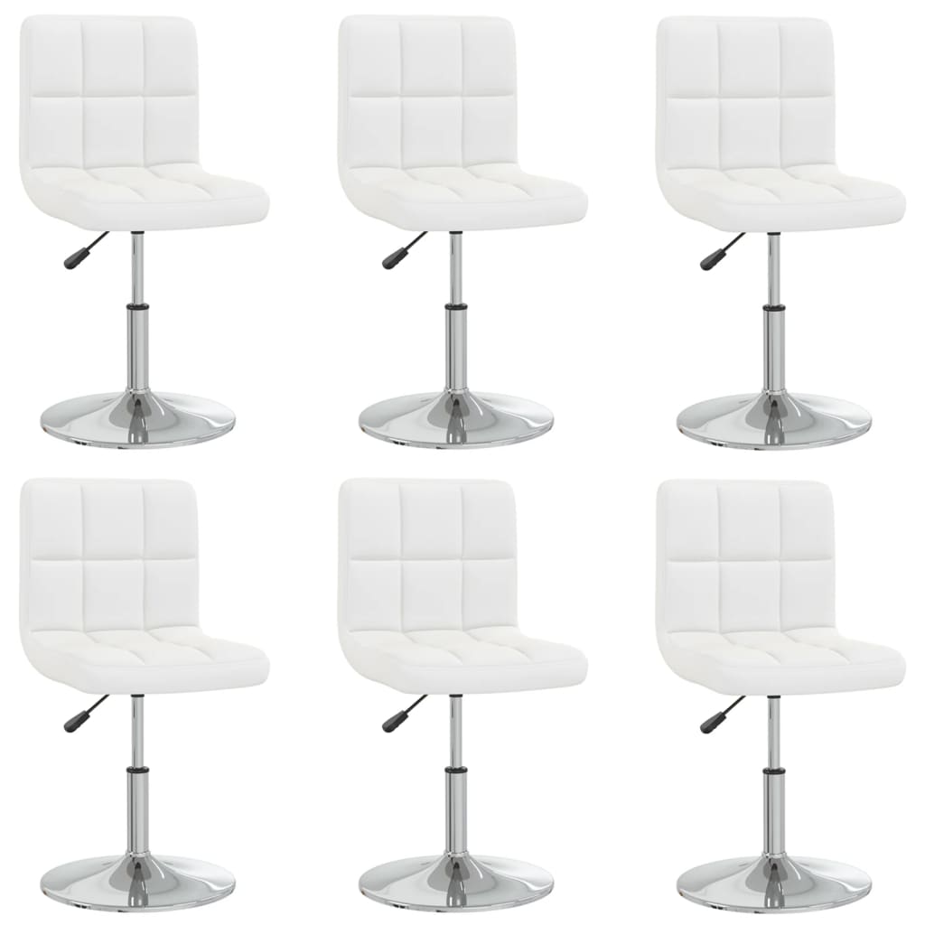 Chaises à manger lot de 6 blanc similicuir - XIOS