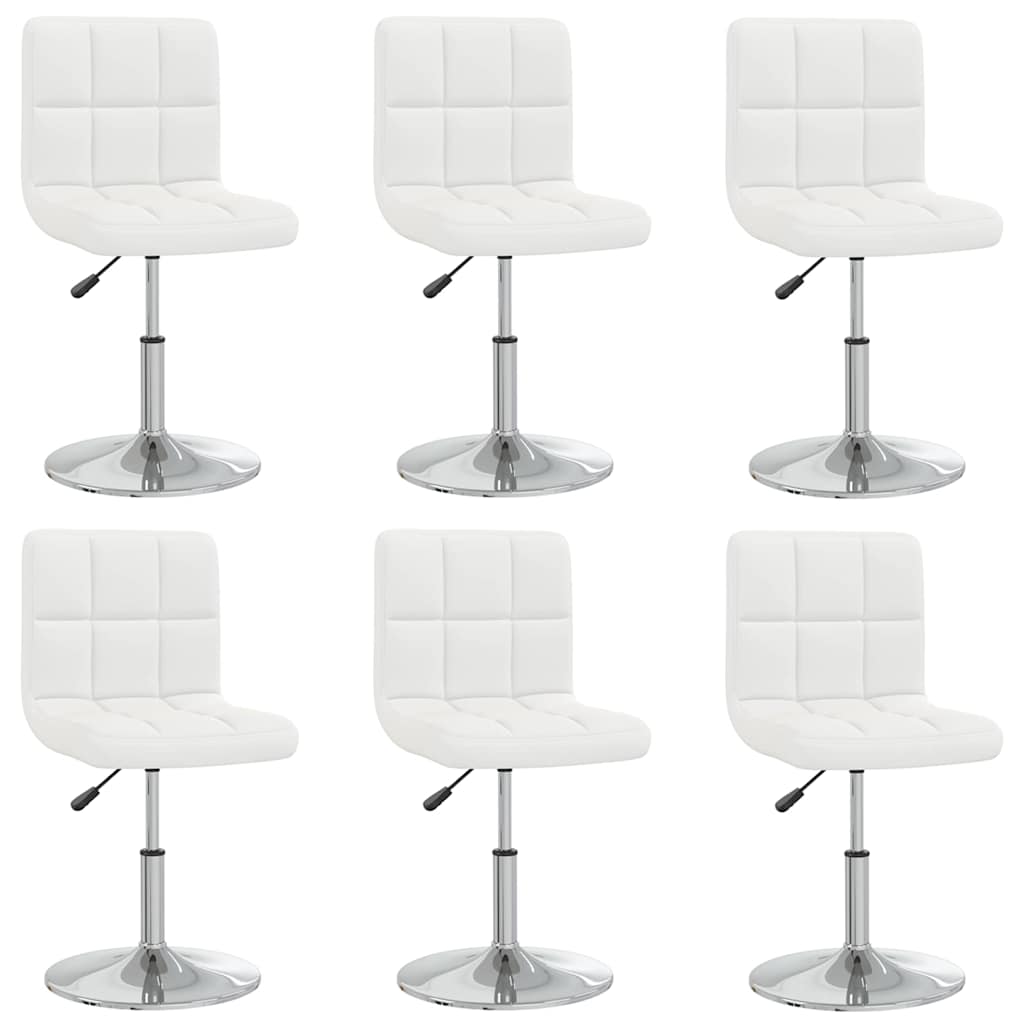 Chaises à manger lot de 6 blanc similicuir
