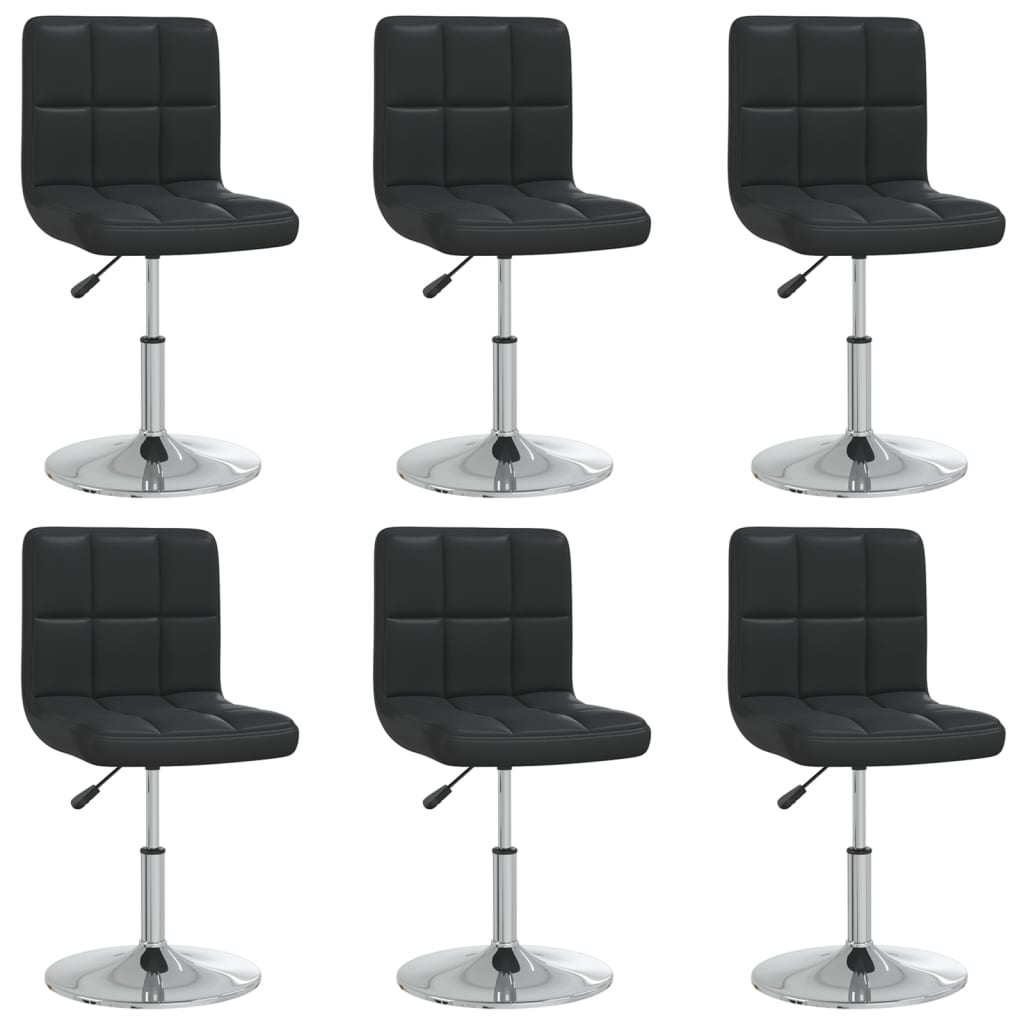 Chaises à manger lot de 6 noir similicuir - XIOS