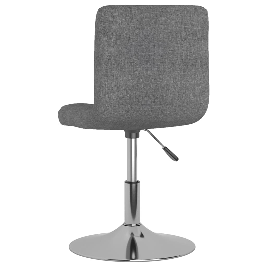 Chaises pivotantes à manger lot de 4 Gris clair Tissu - XIOS