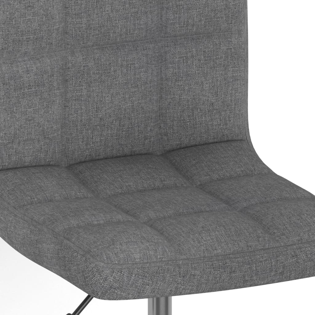 Chaises pivotantes à manger lot de 4 Gris clair Tissu - XIOS