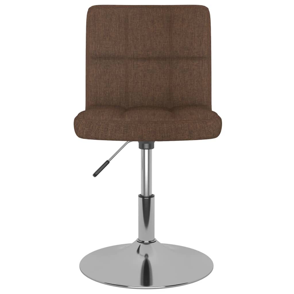 Chaises pivotantes à manger lot de 4 marron tissu - XIOS