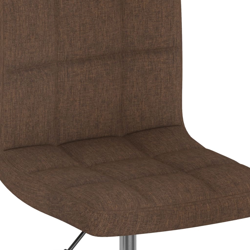 Chaises pivotantes à manger lot de 4 marron tissu - XIOS