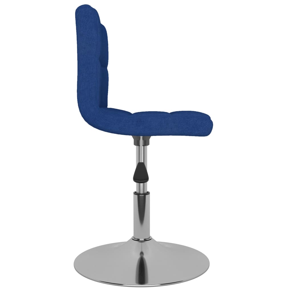 Chaises pivotantes à manger lot de 4 bleu tissu - XIOS