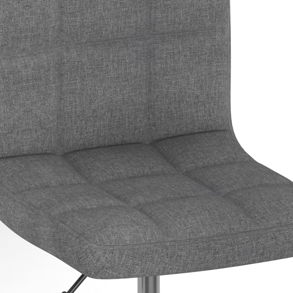 Chaises pivotantes à manger lot de 6 Gris clair Tissu - XIOS