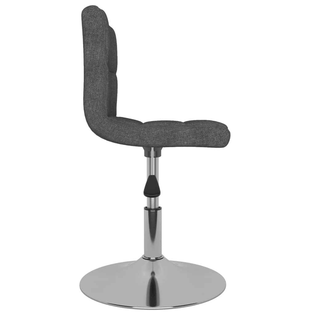 Chaises pivotantes à manger lot de 6 Gris foncé Tissu - XIOS