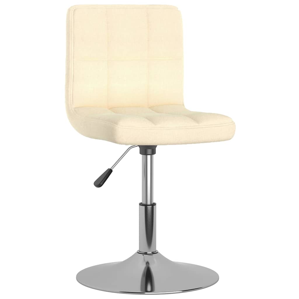 Chaises pivotantes à manger lot de 6 Crème Tissu