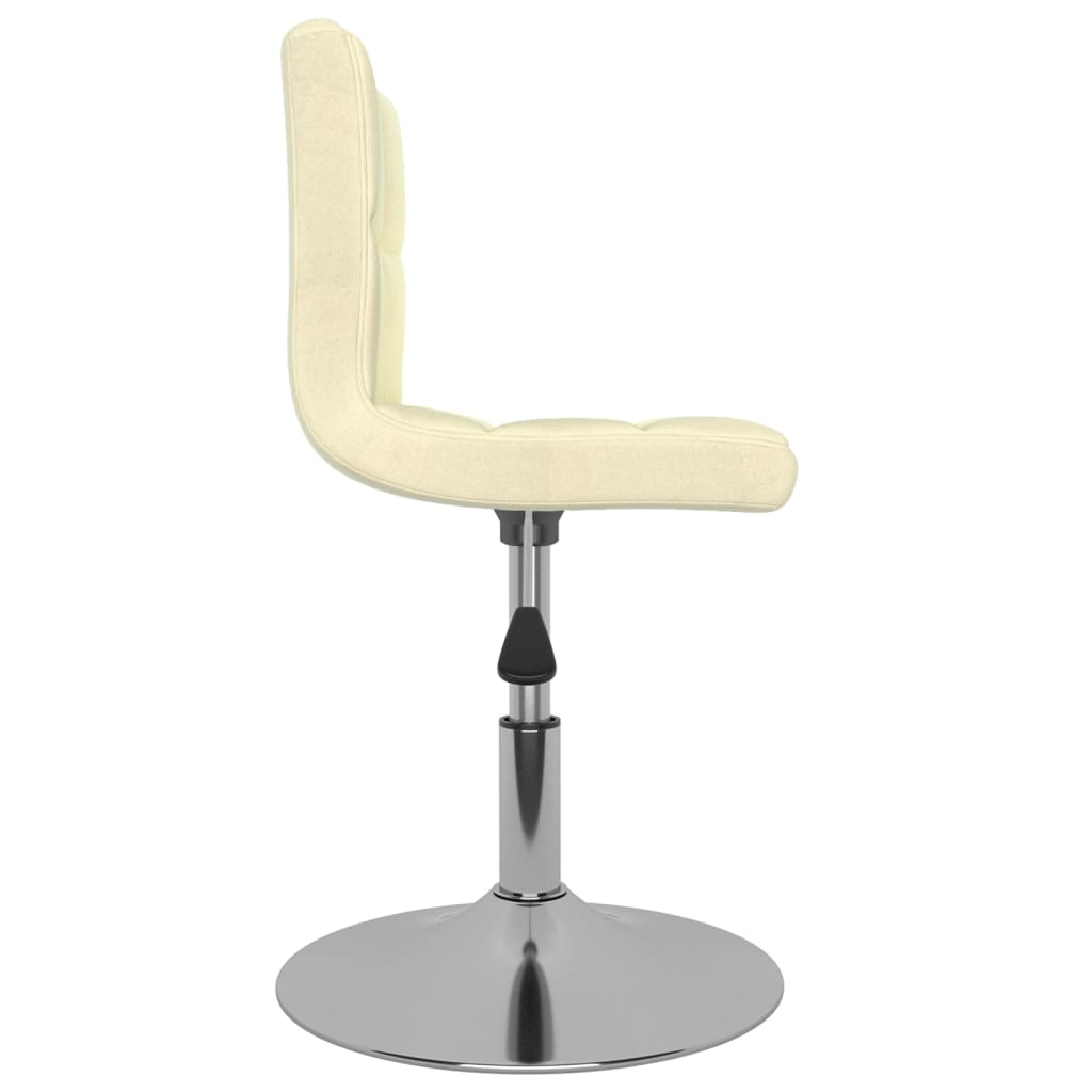 Chaises pivotantes à manger lot de 6 Crème Tissu - XIOS
