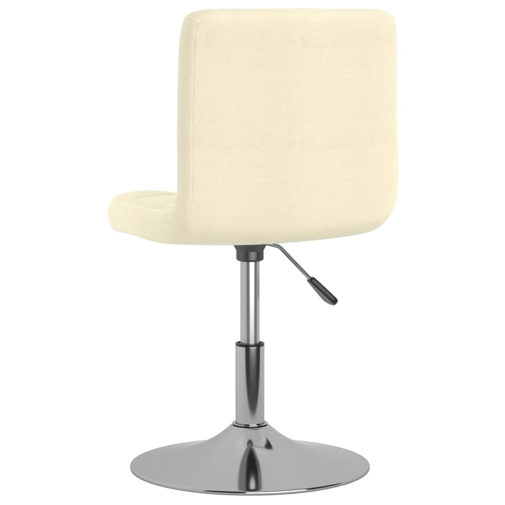 Chaises pivotantes à manger lot de 6 Crème Tissu - XIOS