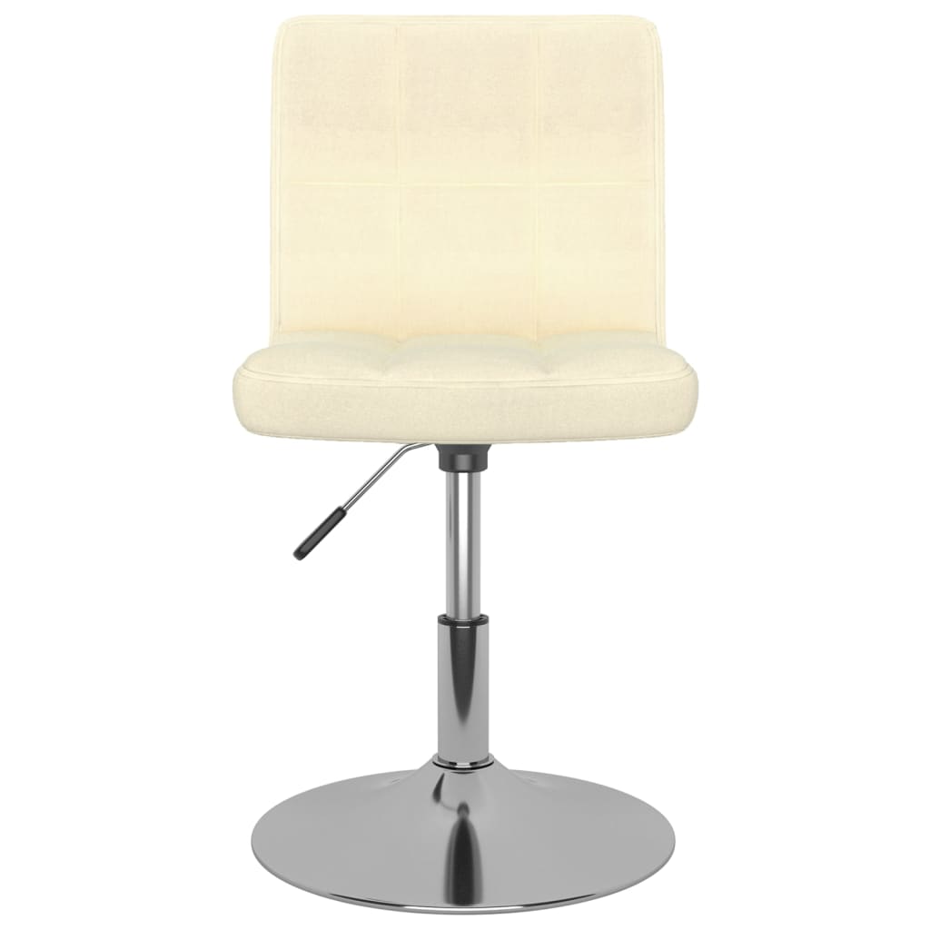 Chaises pivotantes à manger lot de 6 Crème Tissu - XIOS
