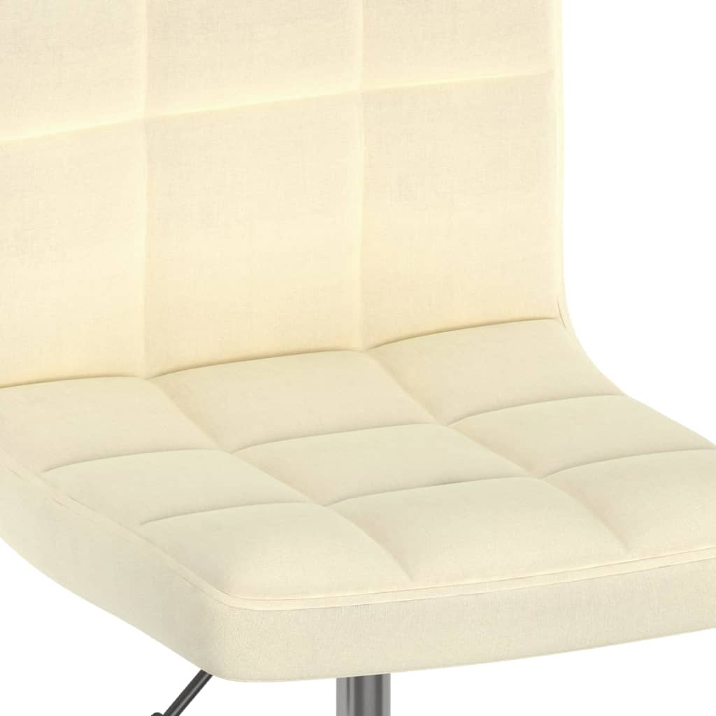 Chaises pivotantes à manger lot de 6 Crème Tissu - XIOS