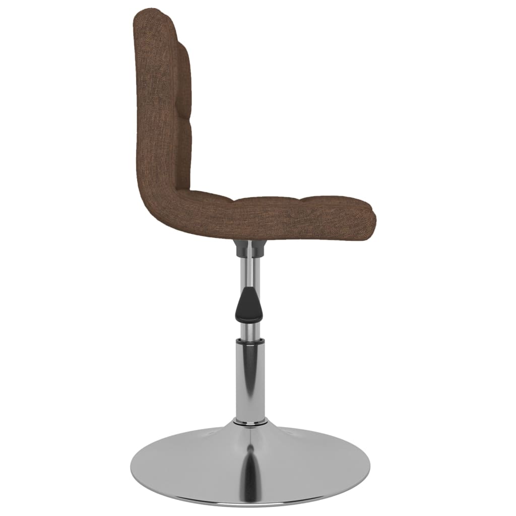 Chaises pivotantes à manger lot de 6 marron tissu - XIOS