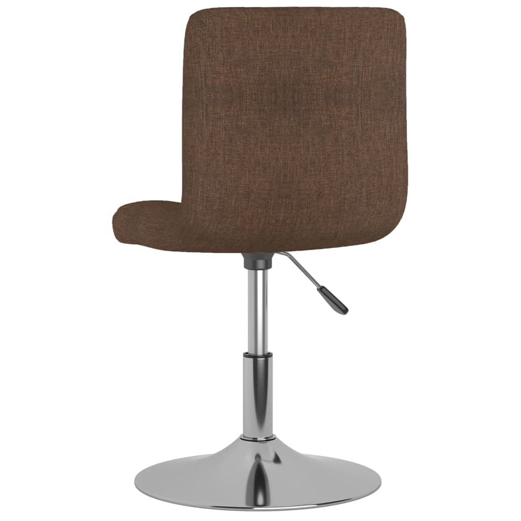 Chaises pivotantes à manger lot de 6 marron tissu - XIOS