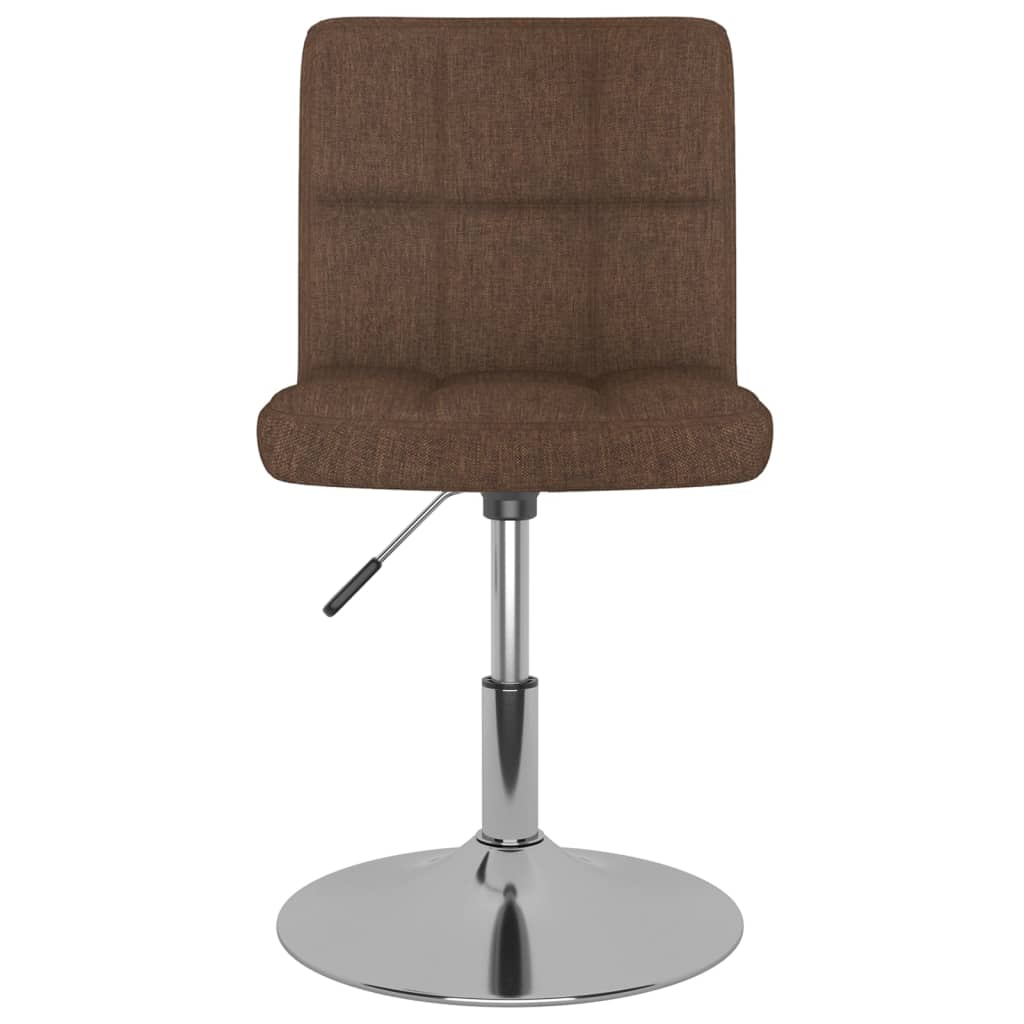 Chaises pivotantes à manger lot de 6 marron tissu - XIOS