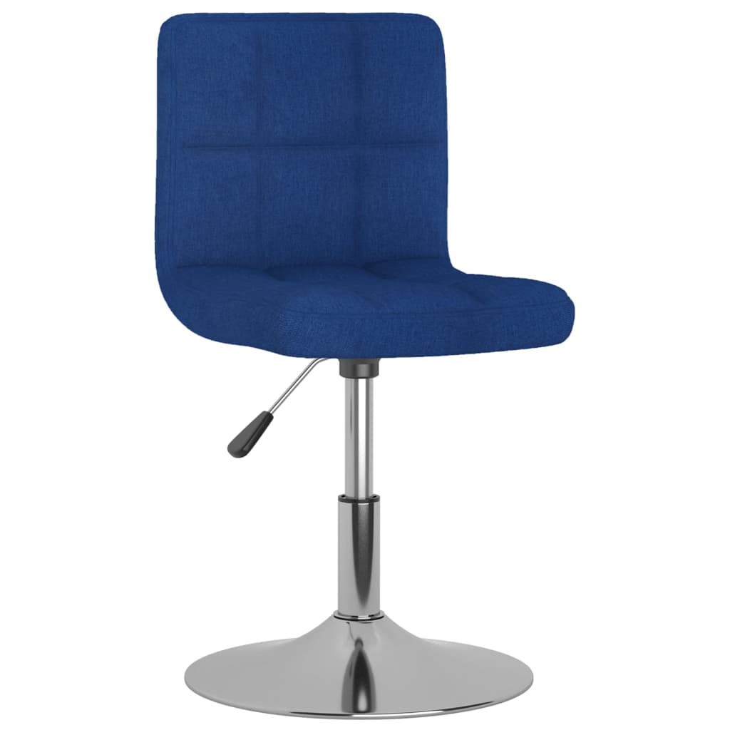 Chaises pivotantes à manger lot de 6 bleu tissu - XIOS