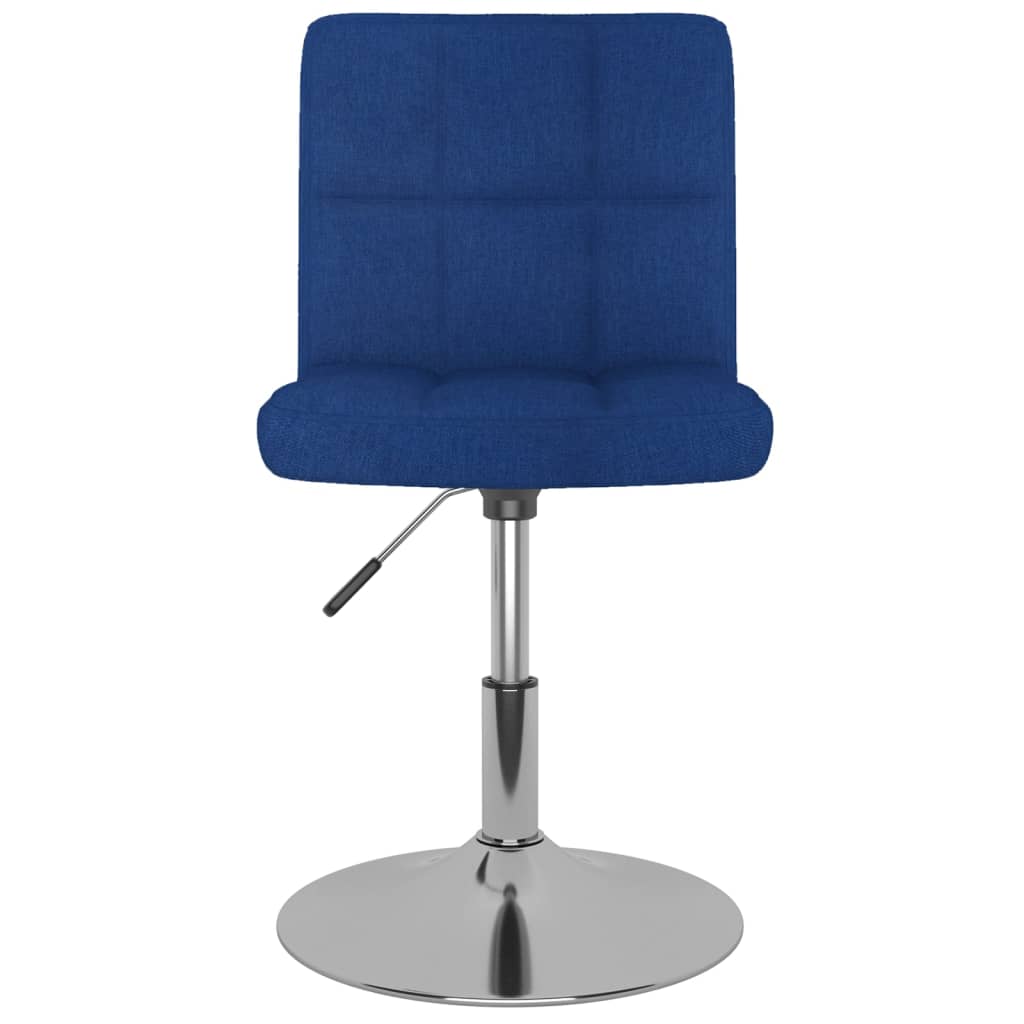 Chaises pivotantes à manger lot de 6 bleu tissu - XIOS
