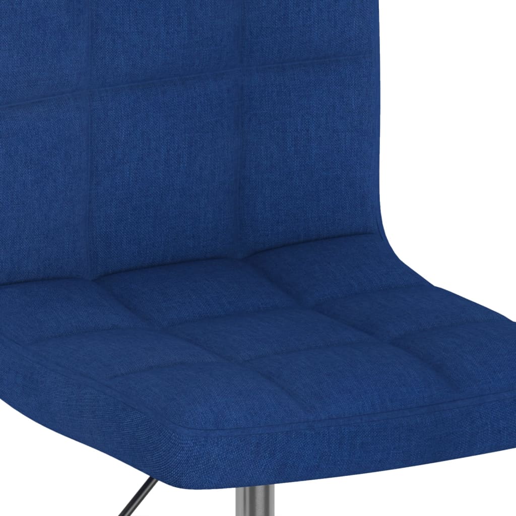 Chaises pivotantes à manger lot de 6 bleu tissu - XIOS
