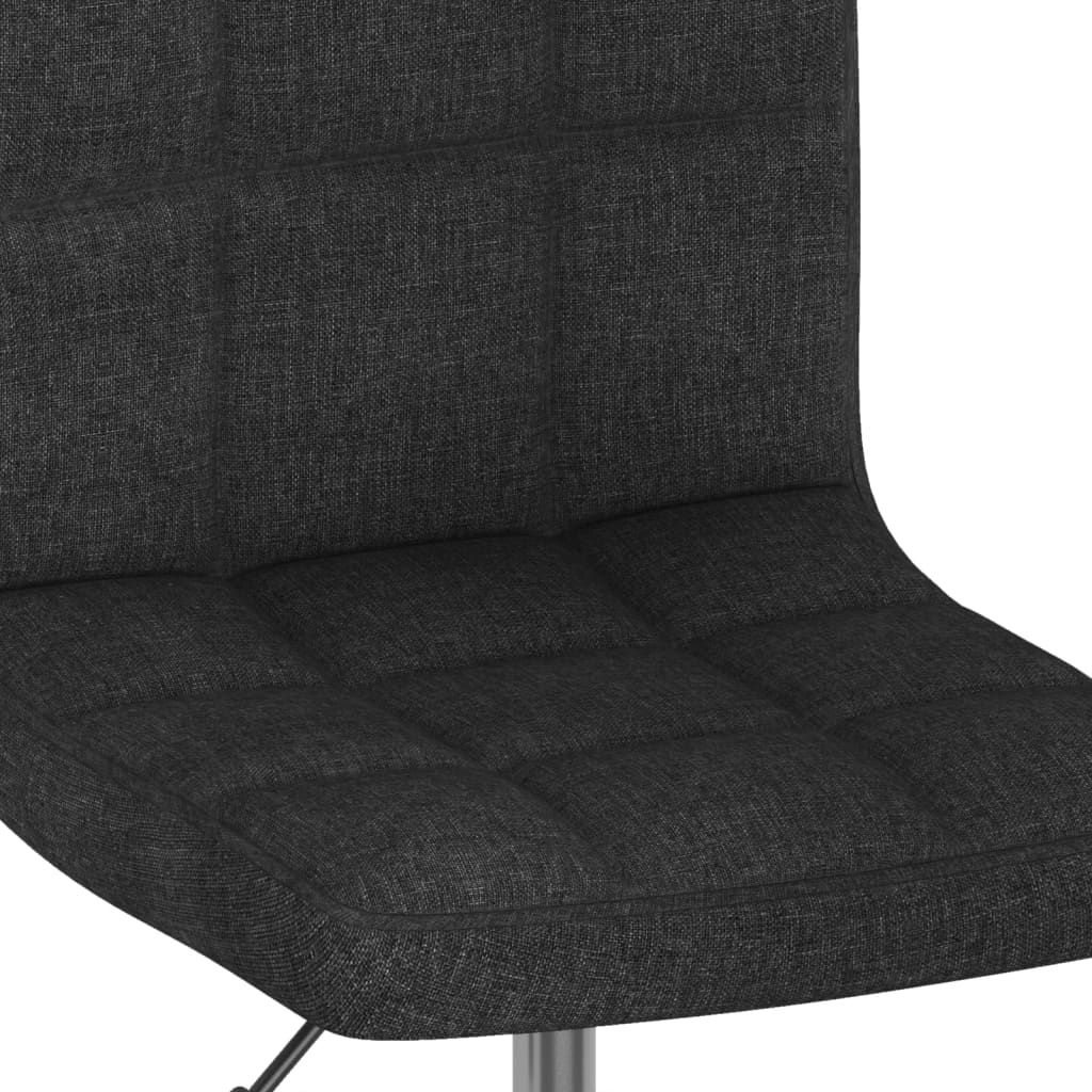 Chaises pivotantes à manger lot de 6 Noir Tissu