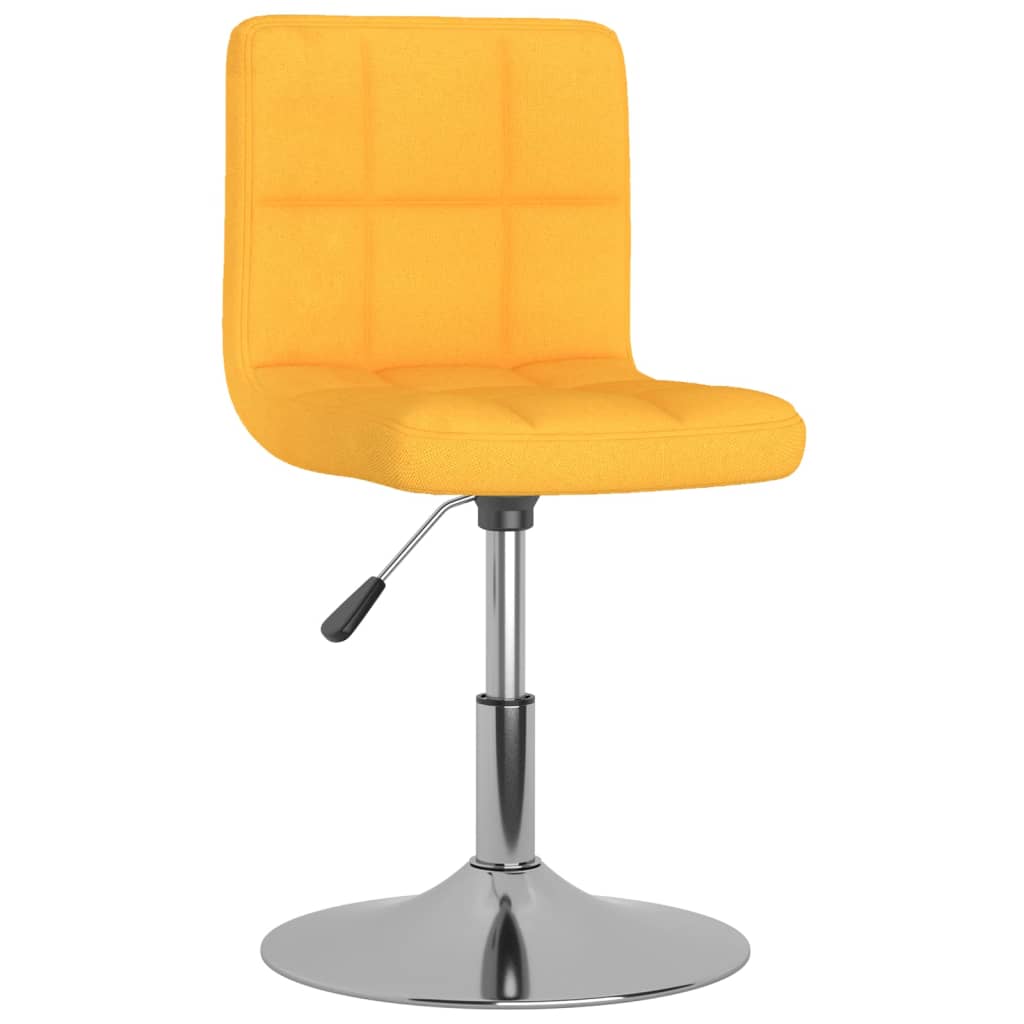 Chaises pivotantes à manger lot de 6 jaune tissu - XIOS