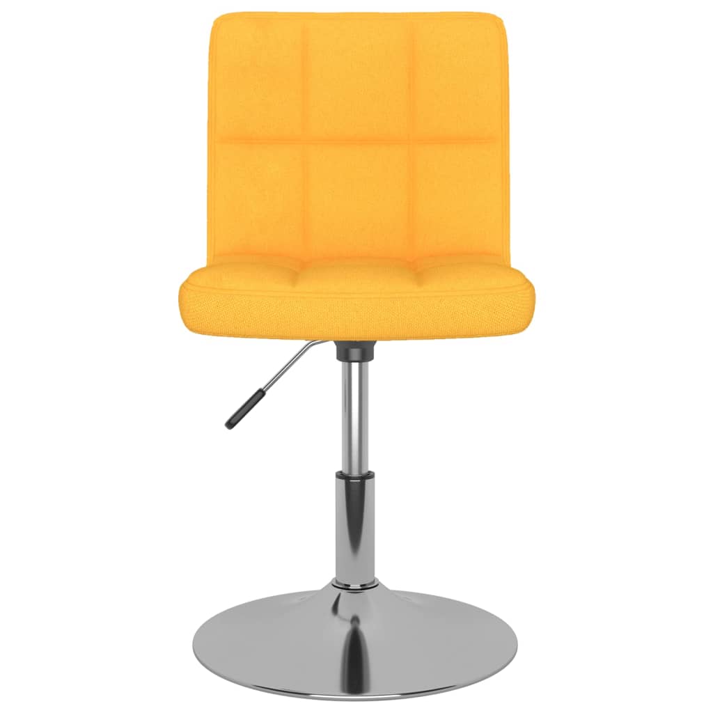 Chaises pivotantes à manger lot de 6 jaune tissu - XIOS
