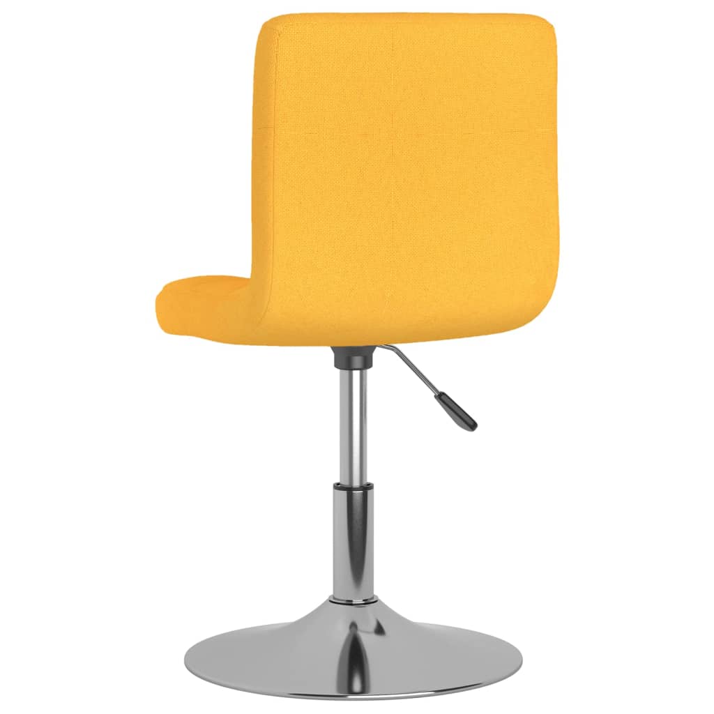Chaises pivotantes à manger lot de 6 jaune tissu - XIOS