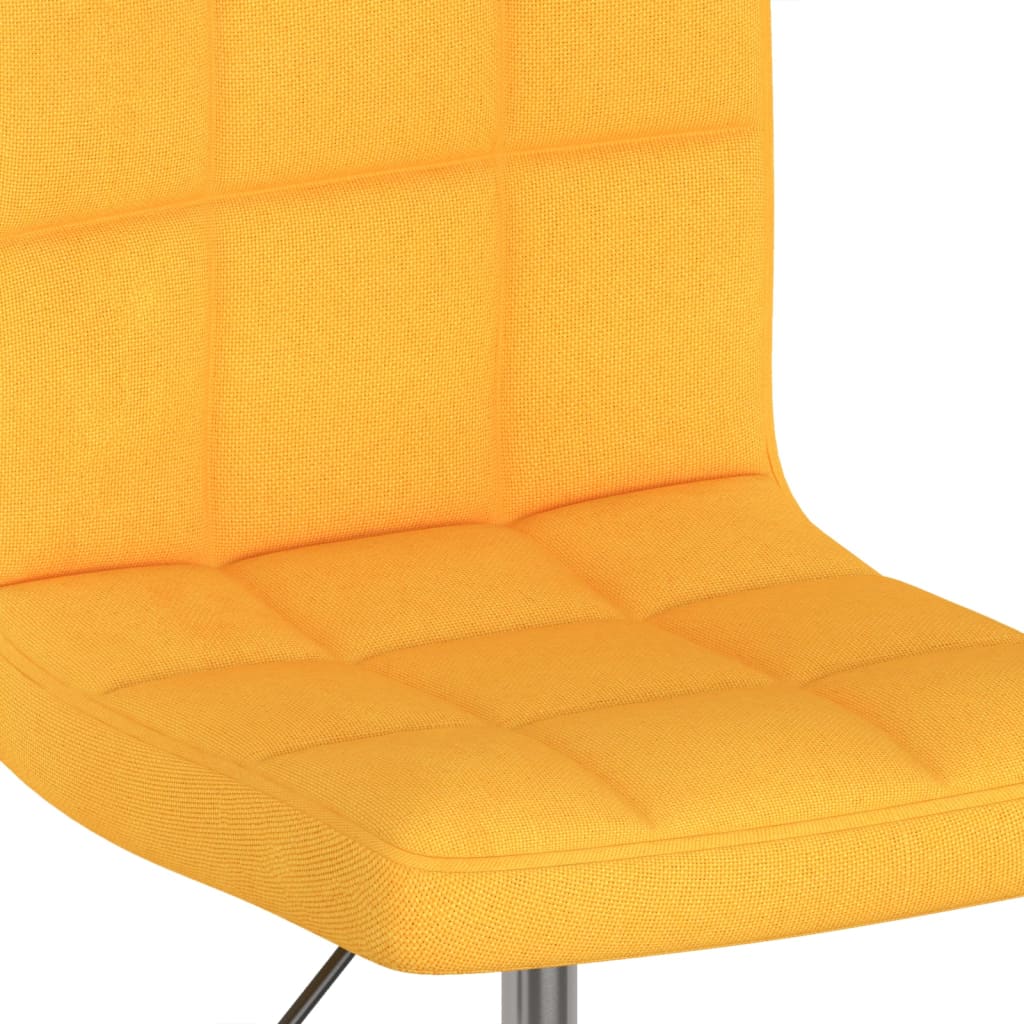 Chaises pivotantes à manger lot de 6 jaune tissu - XIOS