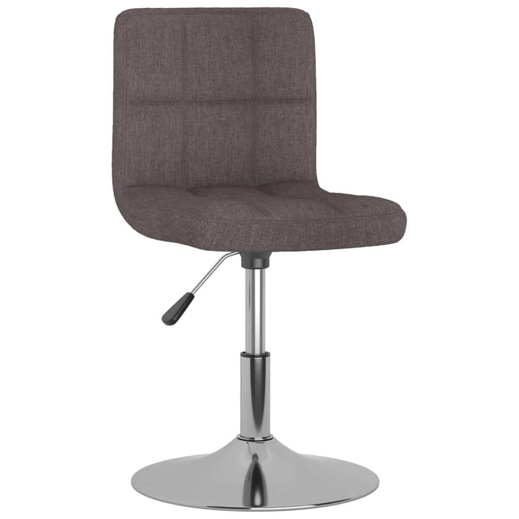 Chaises pivotantes à manger lot de 6 taupe tissu - XIOS