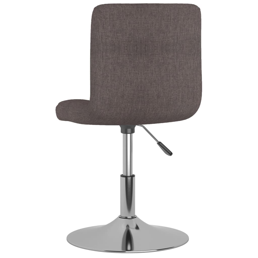 Chaises pivotantes à manger lot de 6 taupe tissu - XIOS