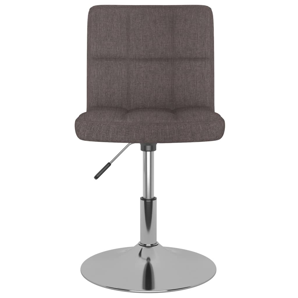Chaises pivotantes à manger lot de 6 taupe tissu - XIOS