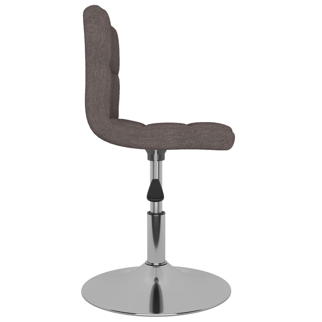 Chaises pivotantes à manger lot de 6 taupe tissu - XIOS
