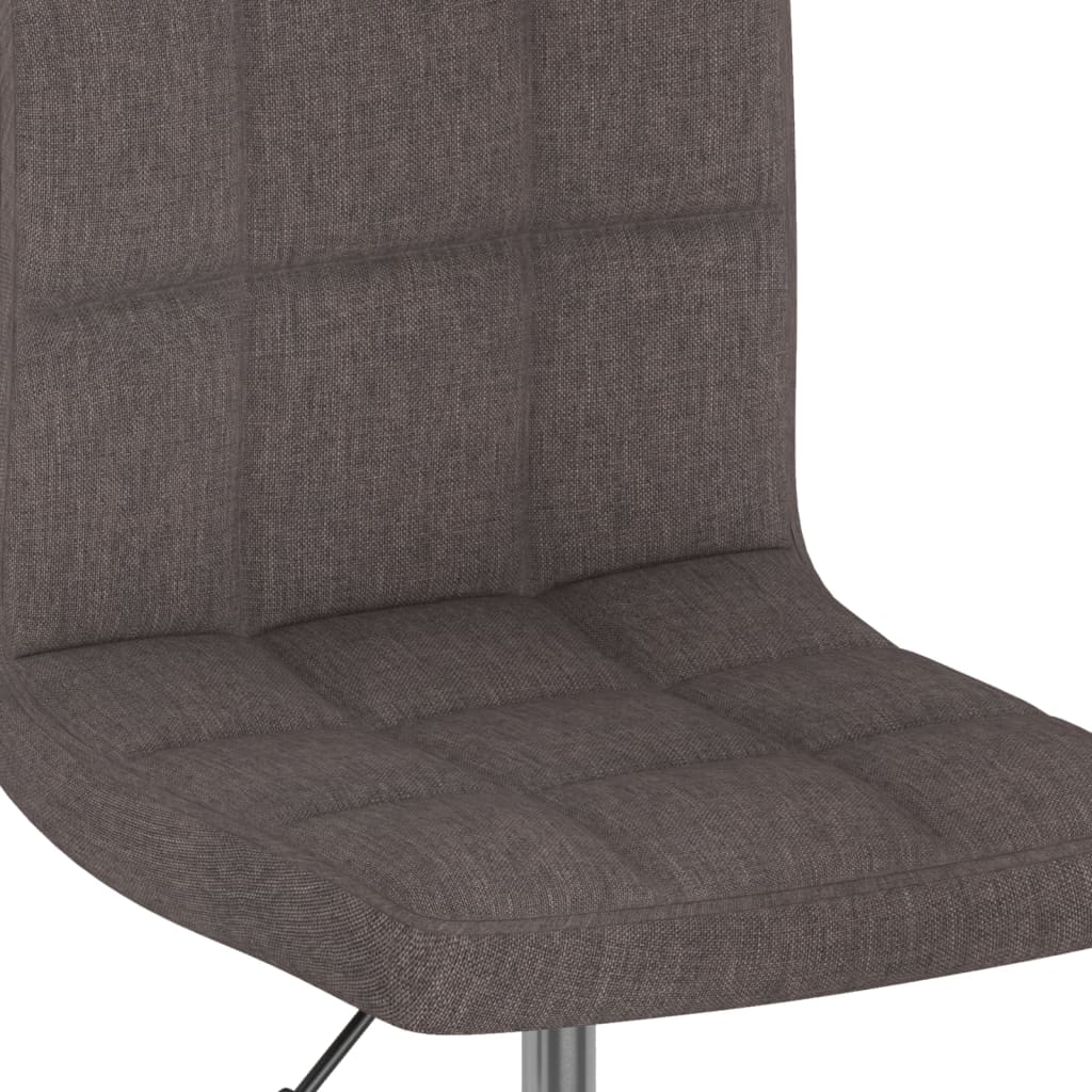 Chaises pivotantes à manger lot de 6 taupe tissu - XIOS