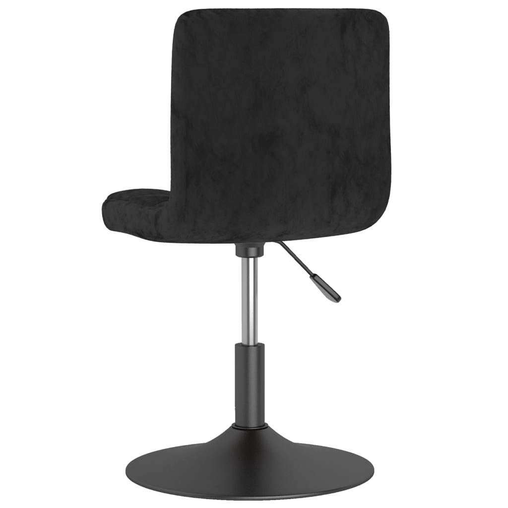 Chaises pivotantes à manger lot de 4 noir velours - XIOS
