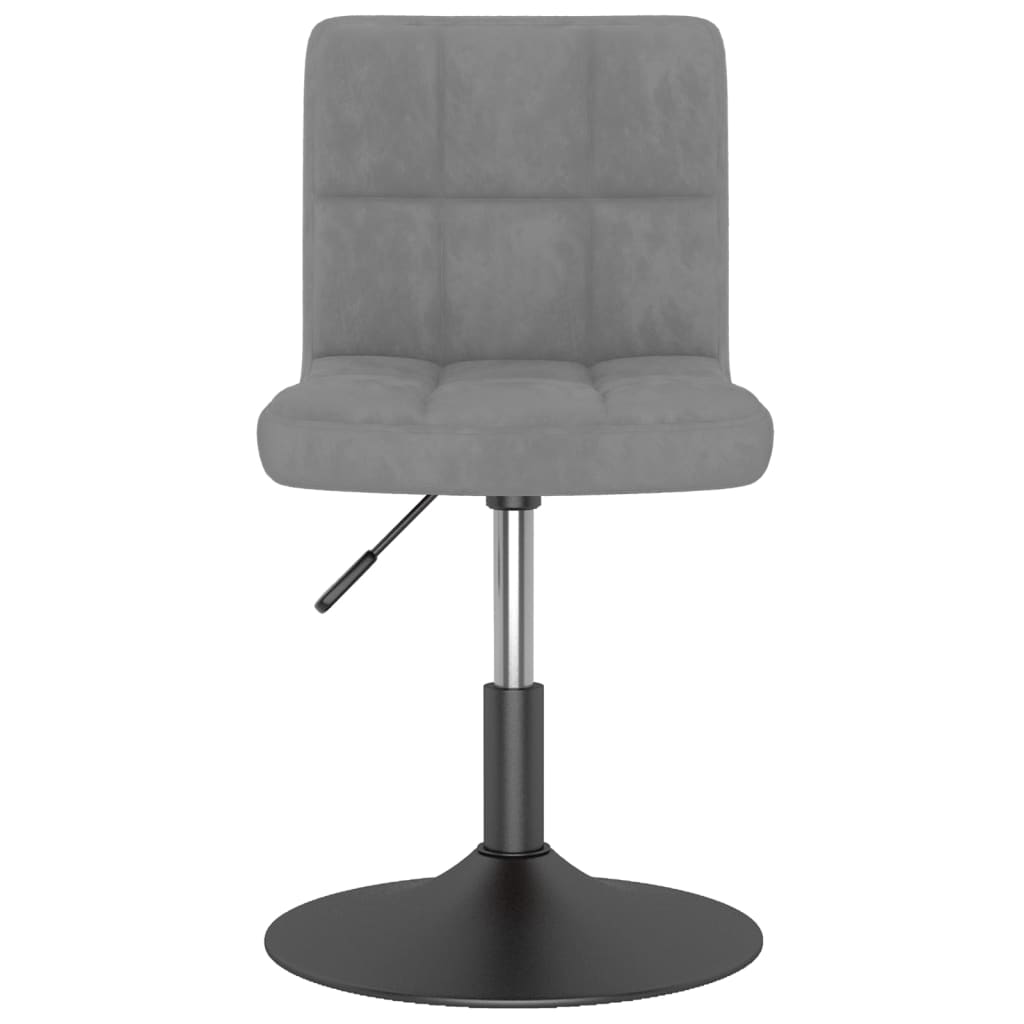 Chaises pivotantes à manger lot de 4 gris foncé velours - XIOS