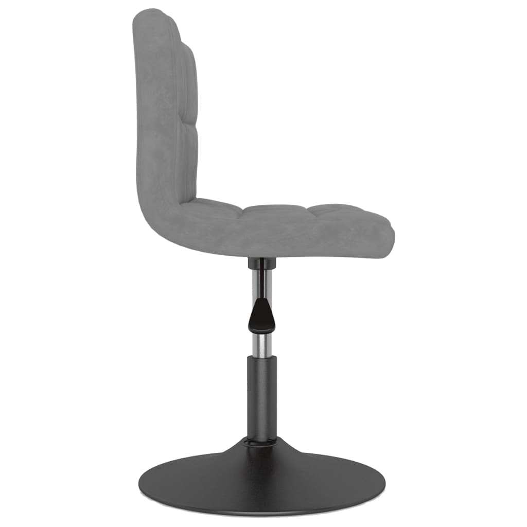 Chaises pivotantes à manger lot de 4 gris foncé velours - XIOS